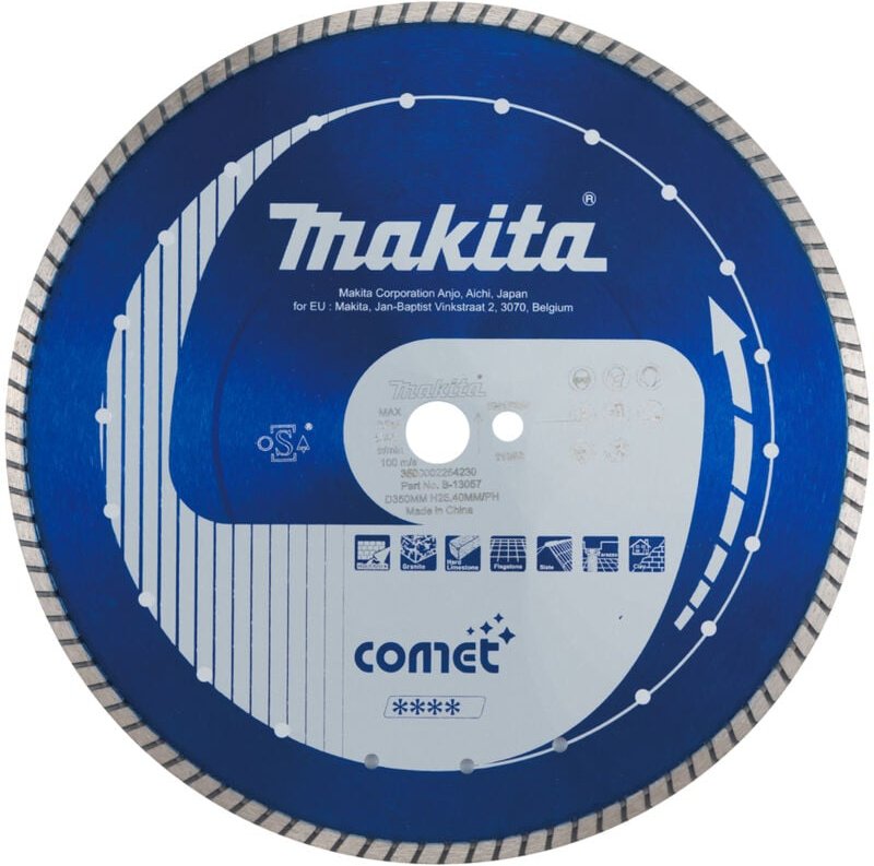 B-13057 comet Diamanttrennscheibe Turboband 350mm - Makita