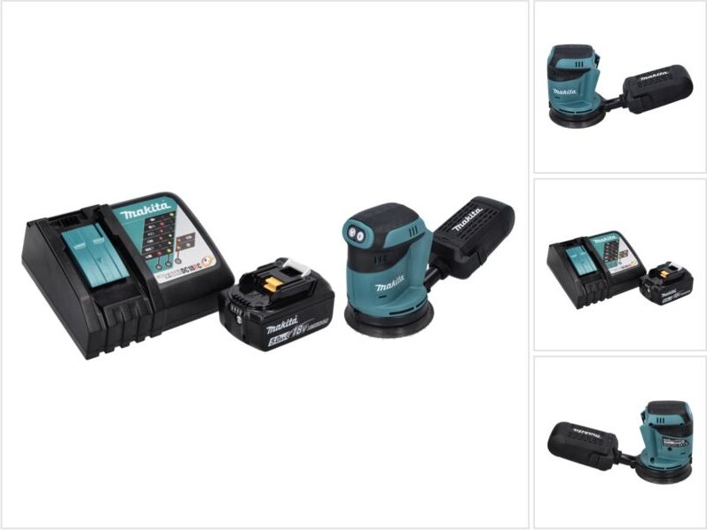 Dbo 180 RT1 Akku Exzenterschleifer 18 v 125 mm + 1x Akku 5,0 Ah + Ladegerät - Makita