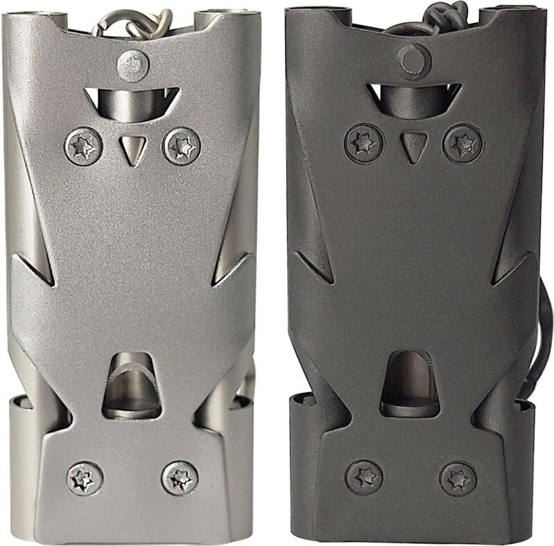 Stück 150 dB Wander-Überlebenspfeife 3 Röhren Notfall-Rettungspfeife 304 Edelstahl Signalpfeifen für Camping Rettungstra...