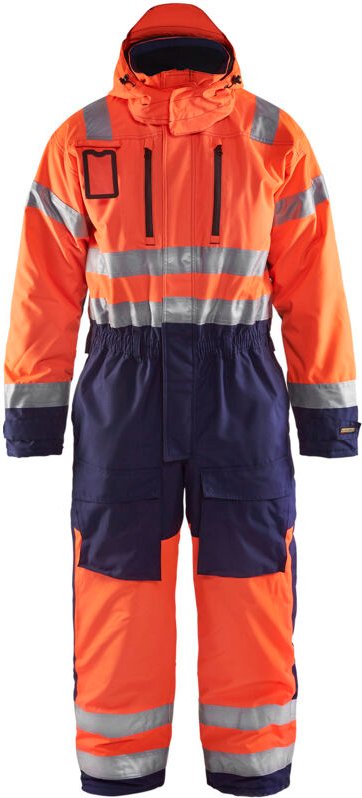 Thumbnail - Arbeitsanzug Winter Langarm Hochsichtbarkeit 6763 - Neonorange/Navy 42
