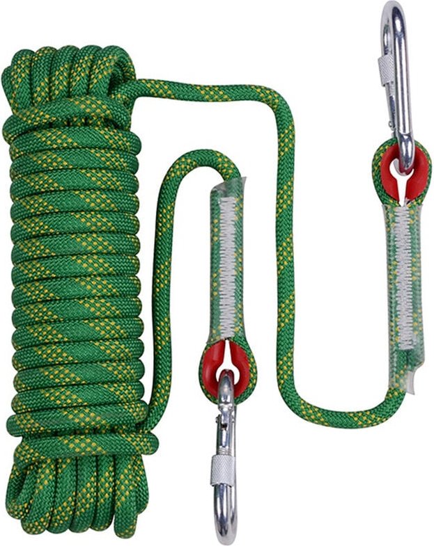 Petites Ecrevisses - 10m Outdoor-Kletter-Sicherheitsseil mit 2 Karabinern zum Abseilen 10mm Kletterseile für Arbeiten in...