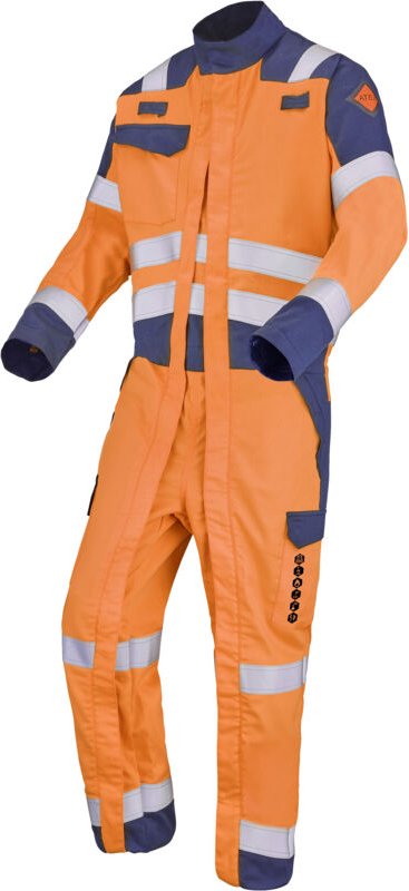 Thumbnail - Kombination 2 Reißverschlüsse Neonorange / Marineblau S - FR(40-42)