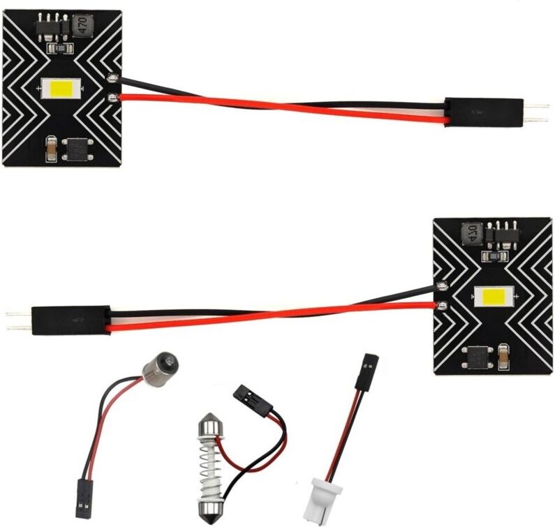Stück Panel 1 LED 12V W5W, T10, C5W, SV8.5, BA9S, T4W CANBUS 950lm starkes Weiß