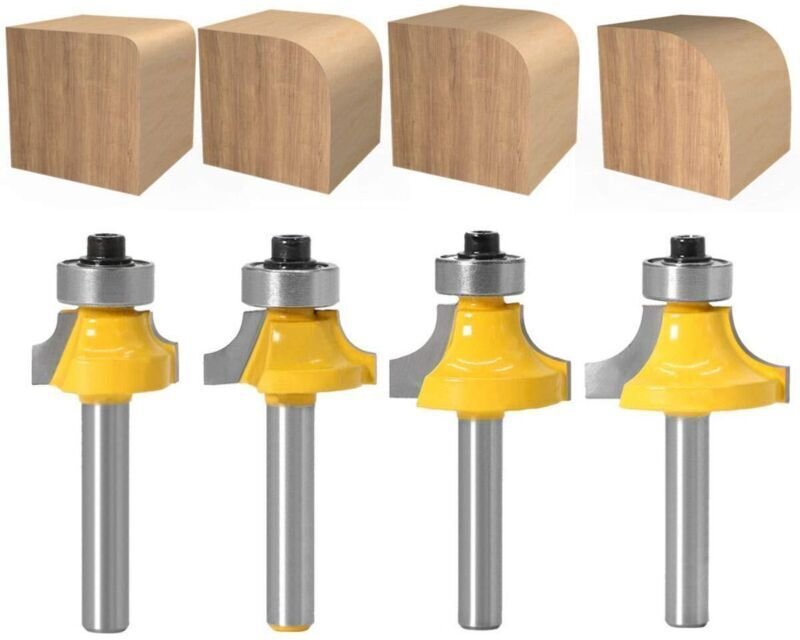 Abrundfräser-Bits mit 6-mm-Schaft und Hartmetallspitze für die Holzbearbeitung. - KZQ