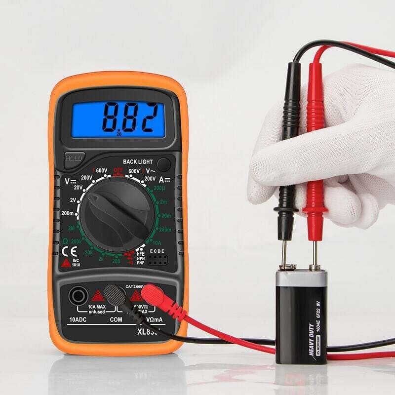 XL830L Digitalmultimeter, 2000 Counts, Mini-Multimeter, Batterietester, Strom, Spannung, AC, DC, Widerstand, Summer, Tra...