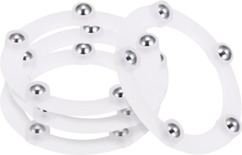 Aougo - 4 Stück 5,1 cm drehbare drehbare Halterung mit Stahlkugellager, ringförmige Halterung für Küchenschrank-Ecken, w...