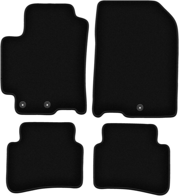 BASIC schwarze Veloursmatten für: Kia Rio IV Fließheck (2017-)