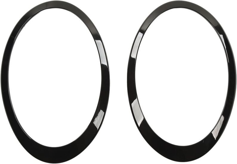 Ej.life - 2 Stück Glänzend Schwarze Scheinwerfer-Einfassungsabdeckungen mit Schnalle auf der Rückseite, 51138739498 5113...