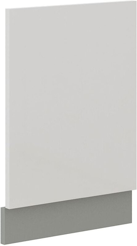 Küchen Preisbombe - Frontblende Geschirrspüler integriert 45 cm Weiß Hochglanz Küche Bianca Grey