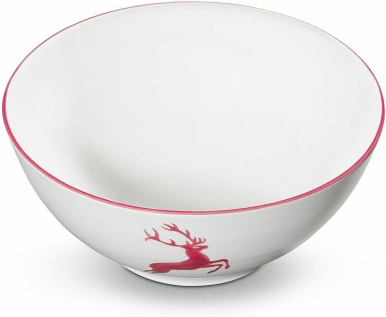 Gmundner Keramik - Bordeauxr. Hirsch, Schüssel (ø 23cm)