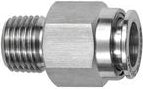 Gerade Steckverschraubung r 3/8 a., Schlauch-Außen-Ø 10,ES 1.4404 - Riegler