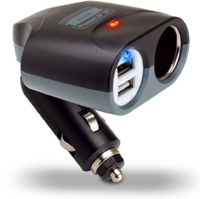 Auto PowerUP Autoladegerät Kit 2x usb 1x Zigarettenanzünder Ladegerät & Adapter