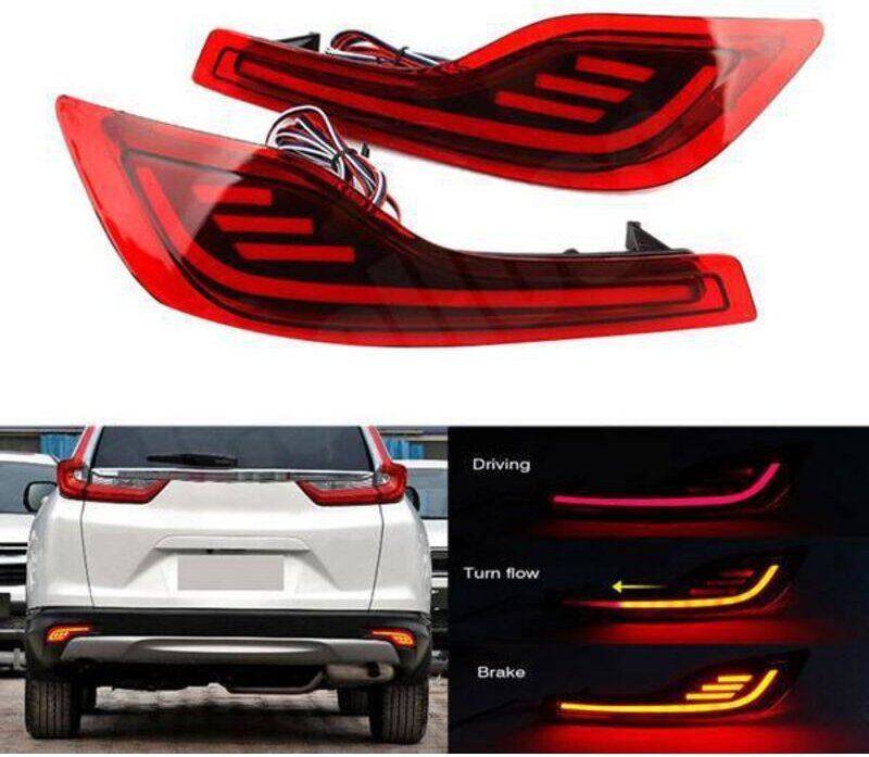 1 paire de feux arrière à LED DRL pour Honda CRV, feux de freinage, clignotants