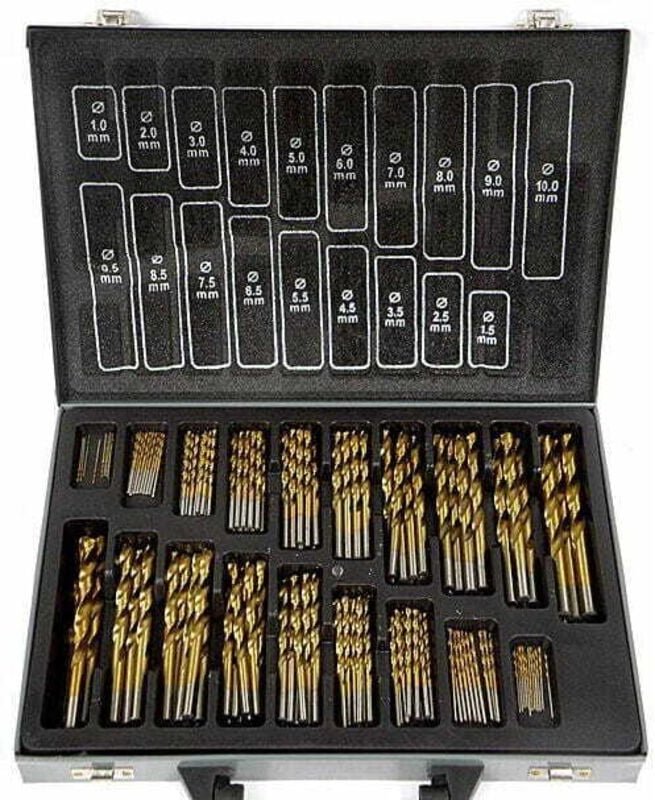 METALL-TITAN-BOHRER-SET 170-teilig / SILBER