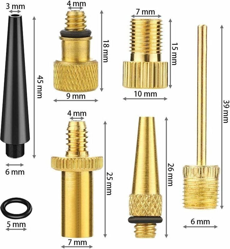 Thumbnail - Inflatordüse, Ohjijinn 26-teiliges Fahrradventil-Adapter-Set, Messing-Fahrradventil-Inflatordüse, Fahrrad-Inflator-Adapt...