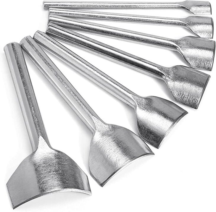 7 StüCk BogenföRmiger Lederhandwerk Stanzen 1/4 Runder Leder Cutter für Basteln Gurt GüRtel, Brieftasche und Tasche, 10-...