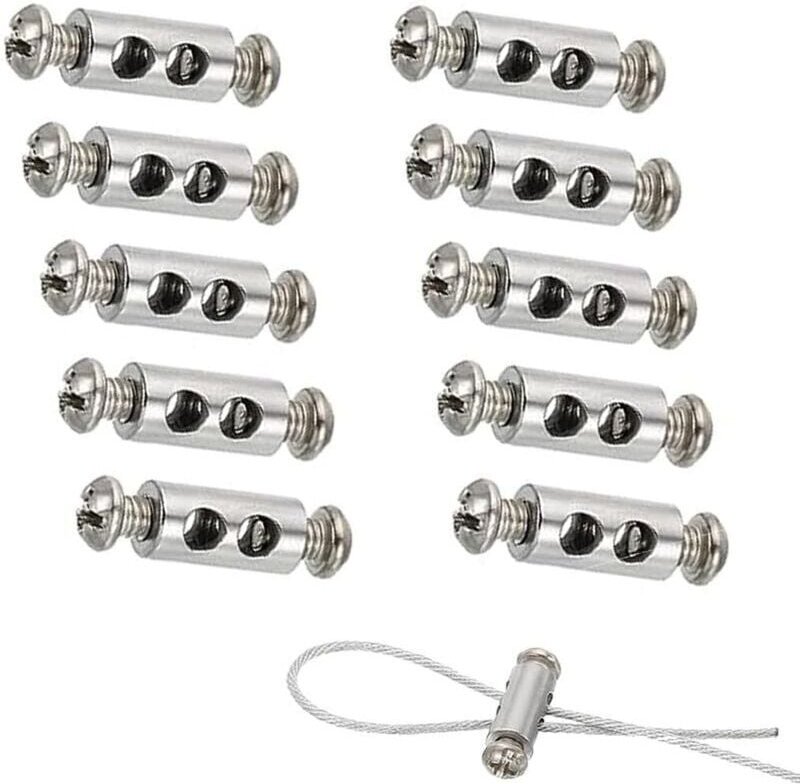 KZQ - Morsetti fermacavi 10 con attacco a vite per cavi di diametro 1-2 mm e a doppia estremità per funi di acciaio.