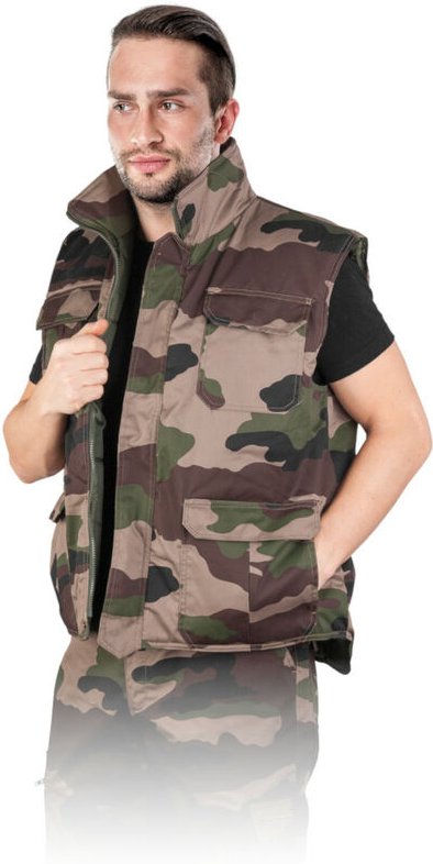 gefütterte Arbeitsweste Camouflage XXL