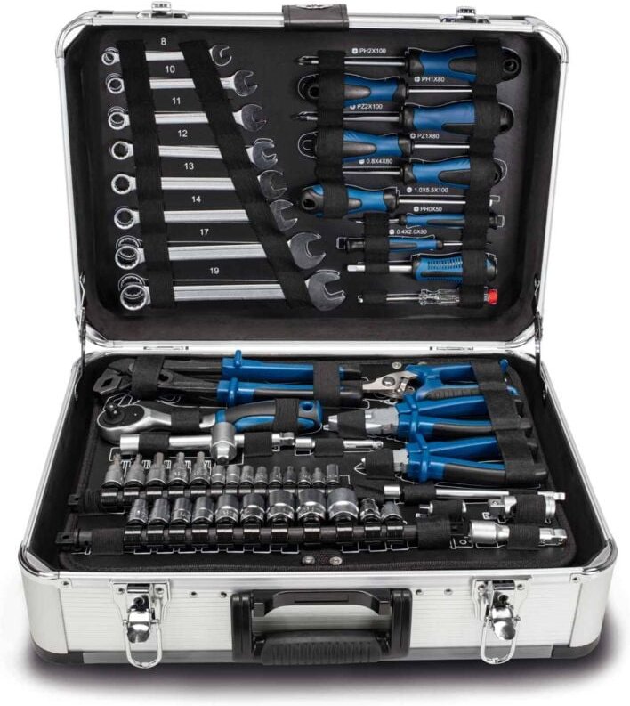 Werkzeugkoffer TB150 / WZK301 101-tlg. Werkzeugkasten bestückt - Scheppach