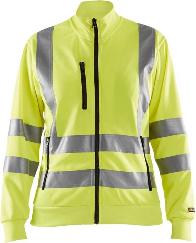 Arbeits-Workoutsjacke mit Reißverschluss, Hochsichtbarkeit, Damen 3308 – Neon Gelb XXXL