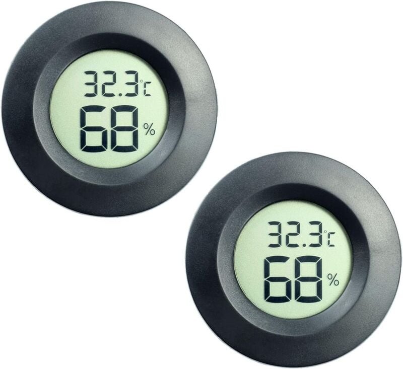 Thumbnail - Sollbry - Mini-Hygrometer, Thermometer, digitaler LCD-Monitor, Innen- und Außen-Luftfeuchtigkeitsmesser für Luftbefeucht...