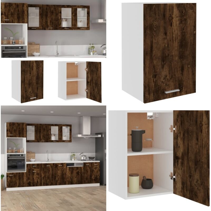 Hängeschrank Räuchereiche 39,5x31x60 cm Holzwerkstoff - Küchenregal - Aufbewahrungsschrank - Hängeschrank - Holzschrank ...