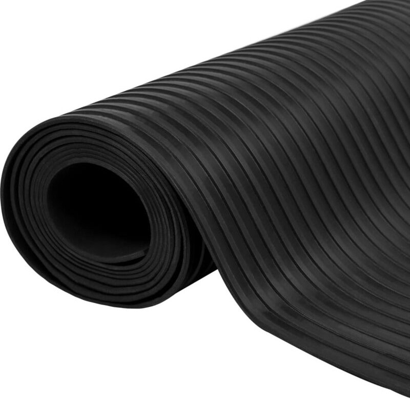 vidaXL Bodenmatte Rutschfest Gummi 1,5 x 2 m 3 mm Breite Rippen