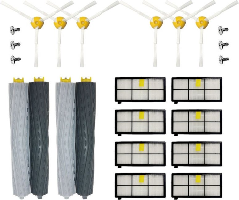 16 Stück Ersatzteile Roomba Bürsten kit Roomba Zubehör Ersatzteile für iRobot Roomba Serie 800 900 860 866 870 871 880 8...