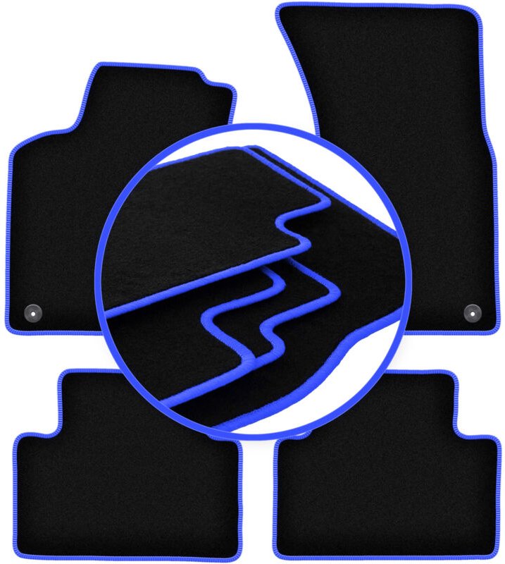 CARLUX-BLUE Autofußmatten für: Porsche Macan SUV (2013-)