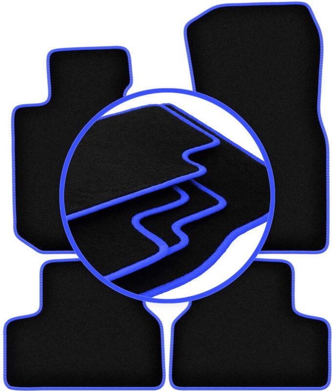 CARLUX-BLUE Autofußmatten für: BMW i4 G26 0 (2021-2022)