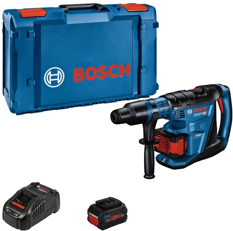Bosch Akku-Bohrhammer gbh 18V-40 c biturbo mit sds max, 2 Akku ProCORE18V 5.5Ah