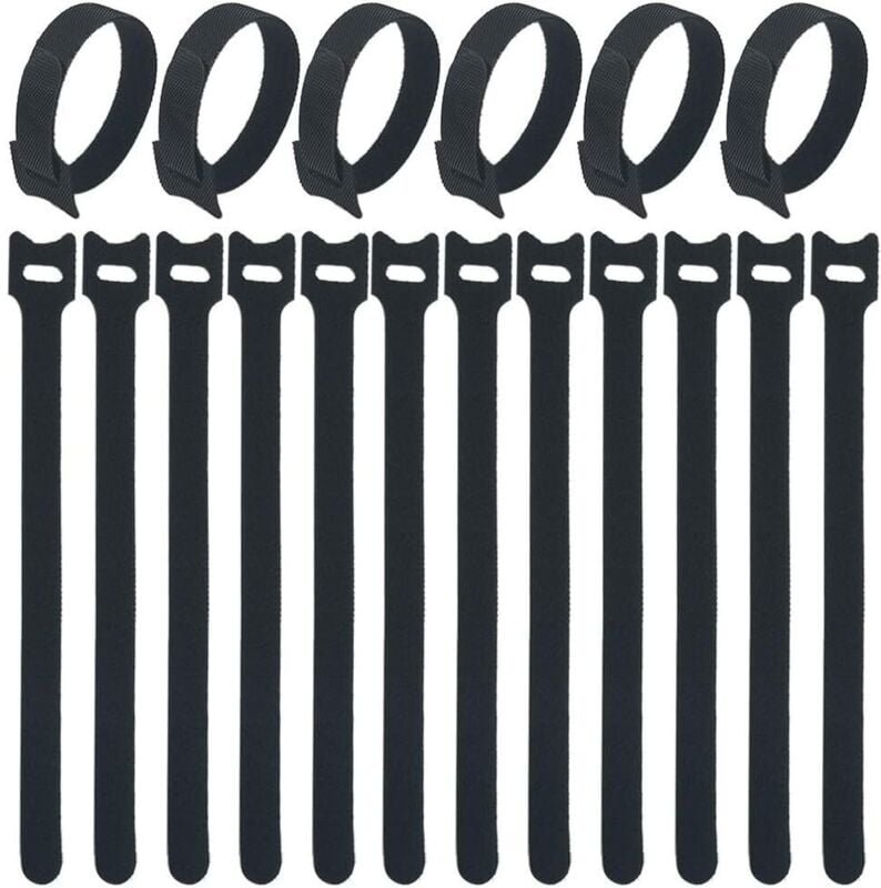 Thumbnail - Kabelbinder, 100 Stück Kabelbinder Kabelaufbewahrungsband Selbsthaftende Kabelbinder Wiederverwendbare verstellbare Kabe...