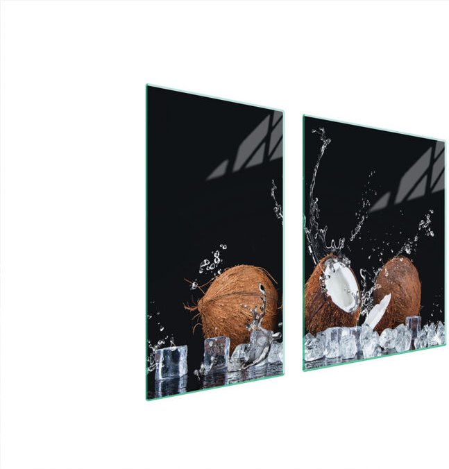 GLASSCHUTZPLATTE FÜR HERD 90x52 KOKOSNUSS