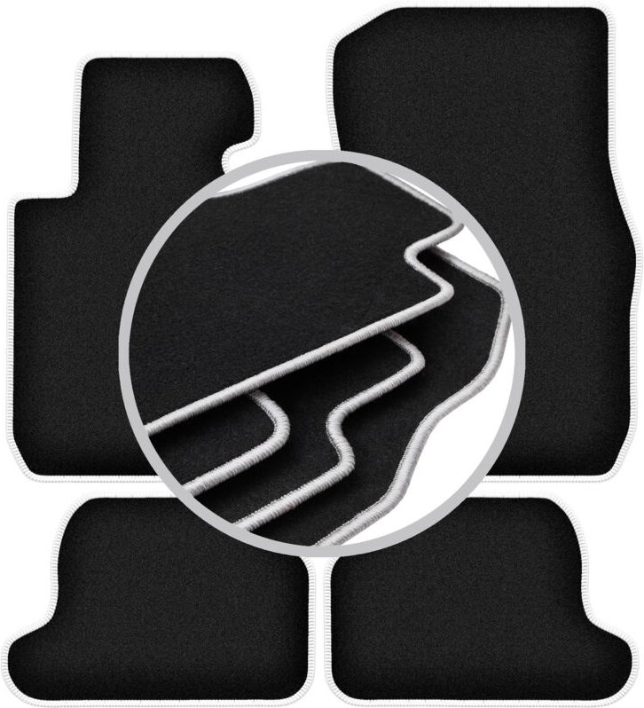 CARLUX-SILVER Autofußmatten für: BMW 2 F23 Cabrio (2014-2022)