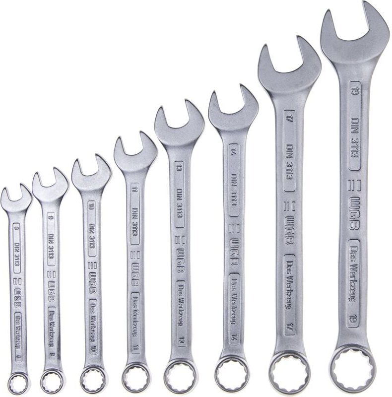 Ringmaulschlüssel-Satz DIN3113A 8-19 mm 8-teilig - WGB