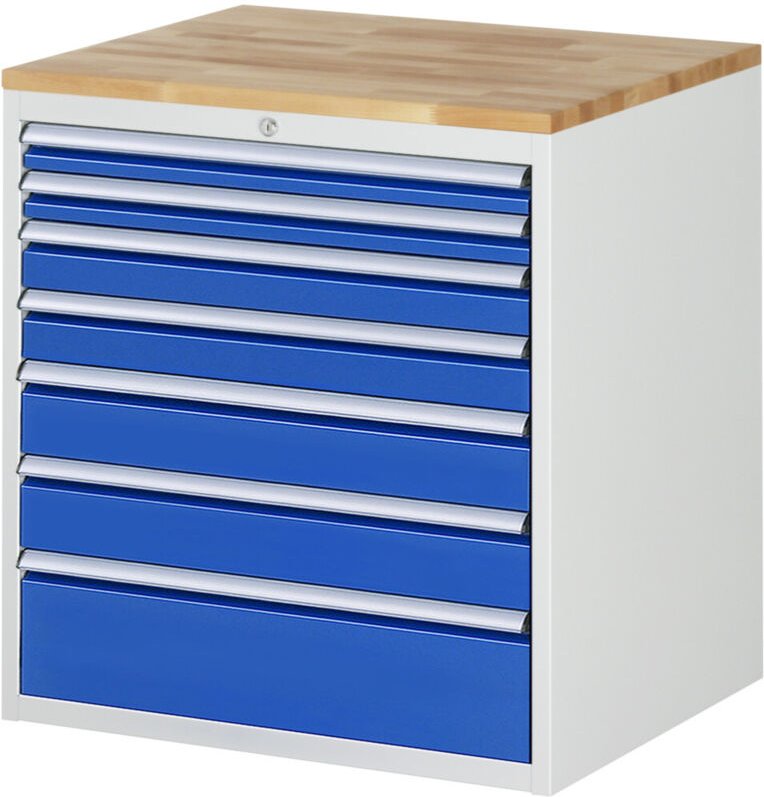 Schubladenschrank Buche-Top und 7 x Schubl.-XL 2x60 2x90 2x120 1x180mm - RAU