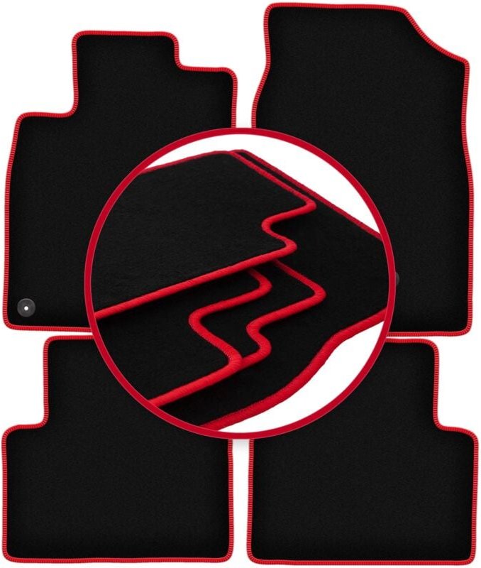 CARLUX-RED Auto-Fußmatten für: Honda Civic X Fließheck (2017-)