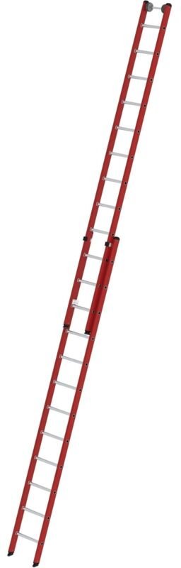 Günzburger Steigtechnik - Sprossen-Schiebeleiter 2tlg. GFK/Alu ohne Traverse 2 x 12 Sprossen - 035112