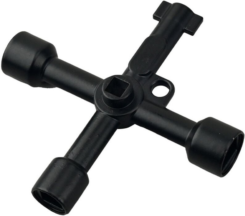 4-in-1-Multifunktionsschlüssel Universeller dreieckiger Schaltschrankschlüssel in Kreuzform Für Aufzüge, Schaltschränke,...