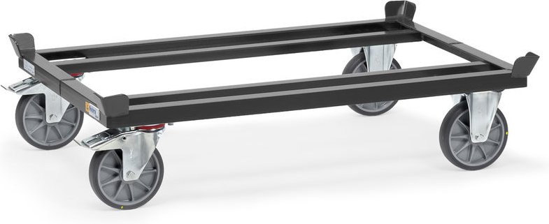 Fetra ESD-Paletten-Fahrgestell für Flachpaletten und Gitterboxen, elektrisch leitfähig 1210x810 mm