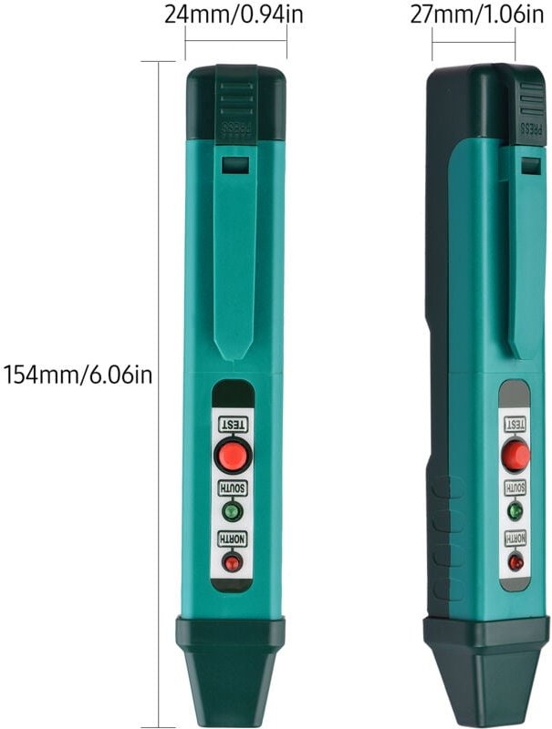 Thumbnail - Eosnow - Magnetpol Pen Polaritätstester N/s Identifizieren Sie das Werkzeug Nord- und Süd -Identifikator -Magnetdetektor
