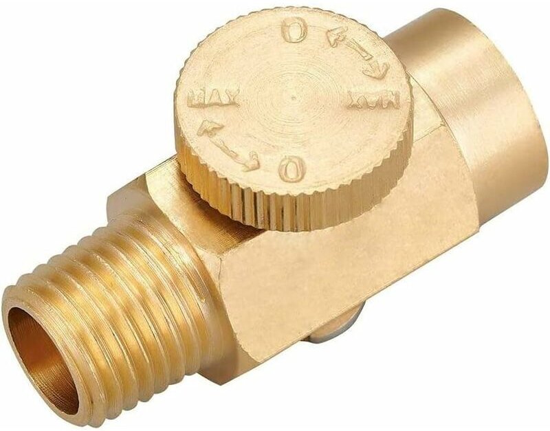 1/4 Zoll npt männlich x 1/4 Zoll npt weiblich Messing Inline-Luftstromregelventil Fitting Luftdruckkompressor Tester Wer...