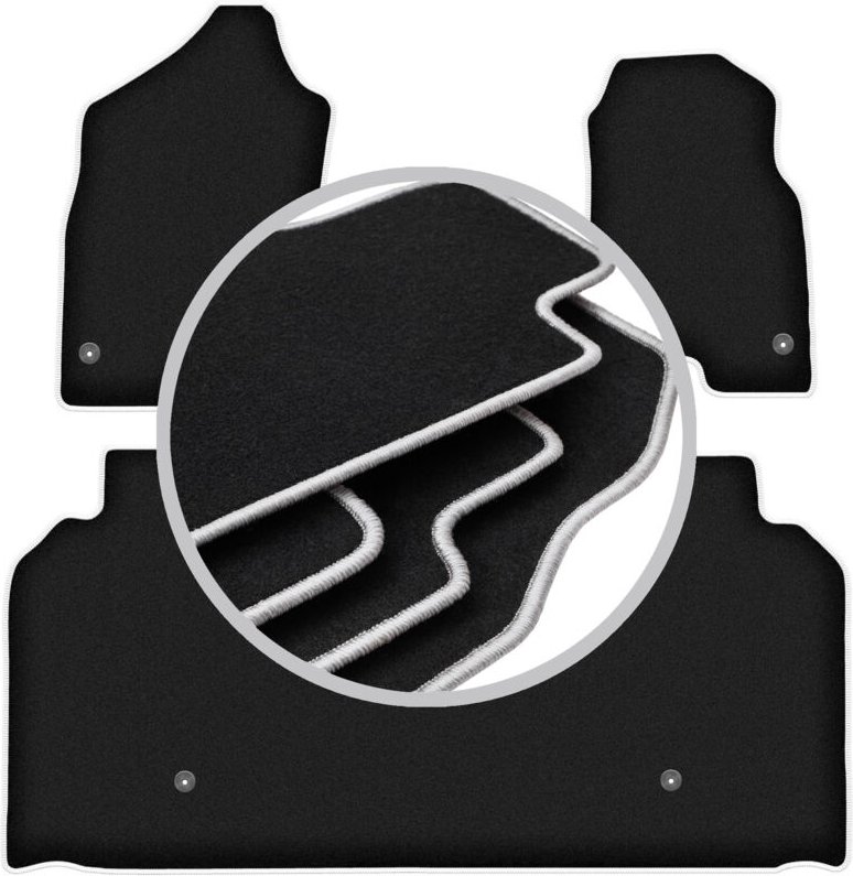 CARLUX-SILVER Autofußmatten für: Dodge RAM 1500 lang (2019)
