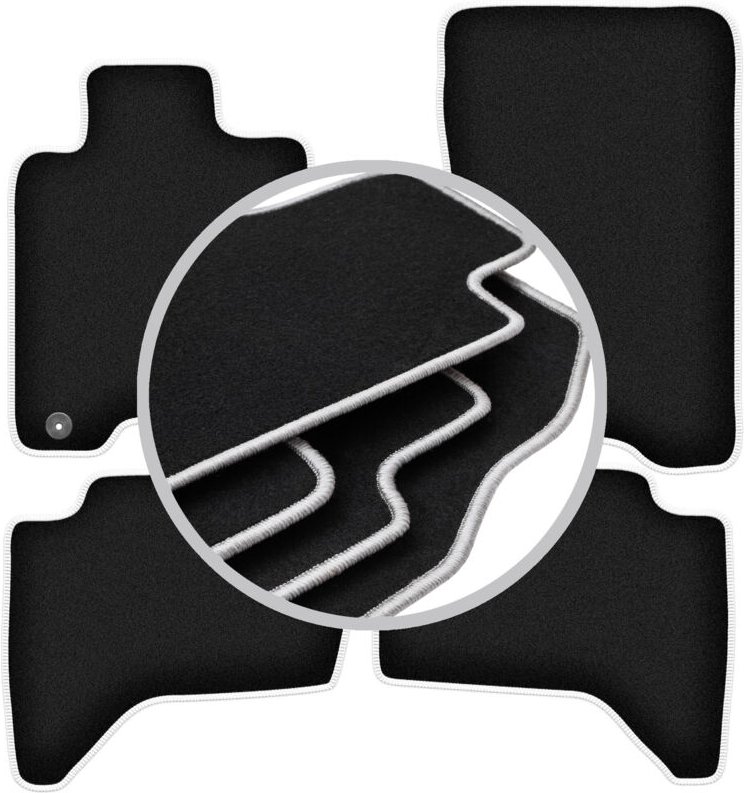 CARLUX-SILVER Autofußmatten für: Mitsubishi L200 IV Pickup (2006-2015)