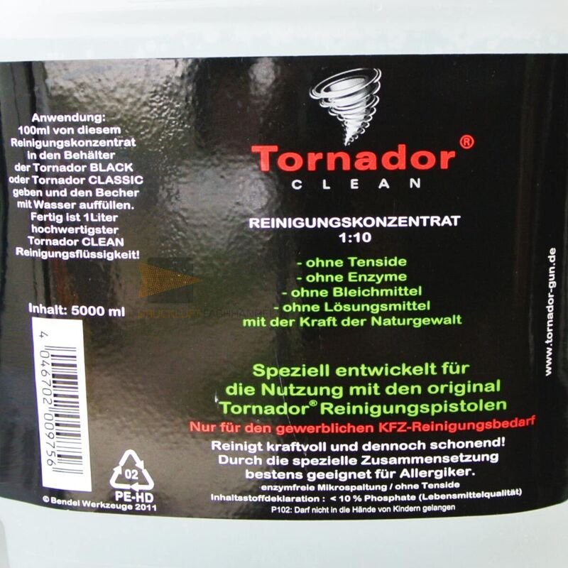 Tornador Set: Tornador BLACK Z-020RS Reinigungspistole inkl. Zubehör