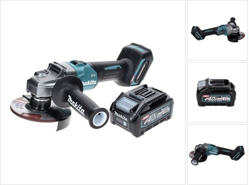 Makita GA 005 GM1 Akku Winkelschleifer 40 V max. 125 mm Brushless XGT + 1x Akku 4,0 Ah - ohne Ladegerät