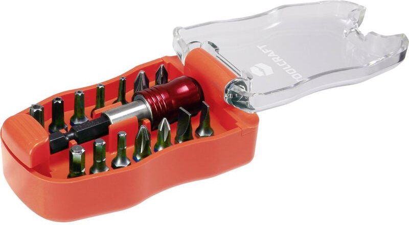 TO-6623460 Bit-Set 15teilig Kreuzschlitz Phillips, Kreuzschlitz Pozidriv, Innen-Sechskant - Toolcraft