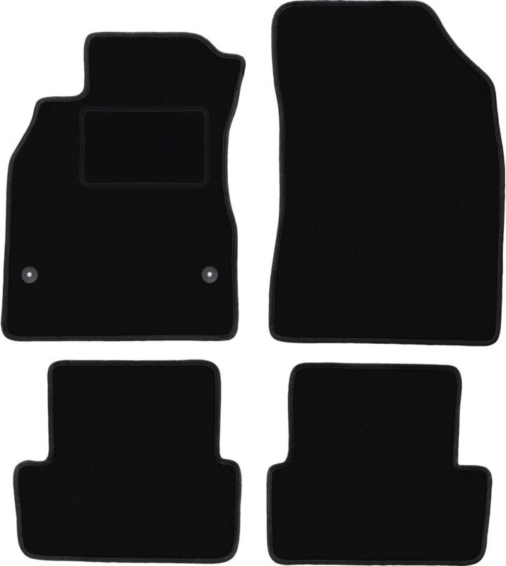Schwarze Veloursmatten für: Renault Fluence Limousine (2009-2016)