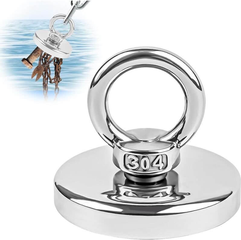 Angelmagnet, 55 kg, Neodym-Angelmagnet, großer, leistungsstarker Magnet, Neodym-Angelmagnet, Super-Durchmesser 42 mm, fü...