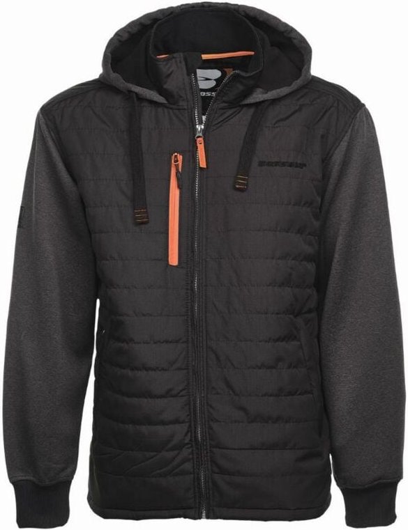 Hybridjacke yari Bosseur schwarz/grau meliert - Größe 2XL - 11498-005